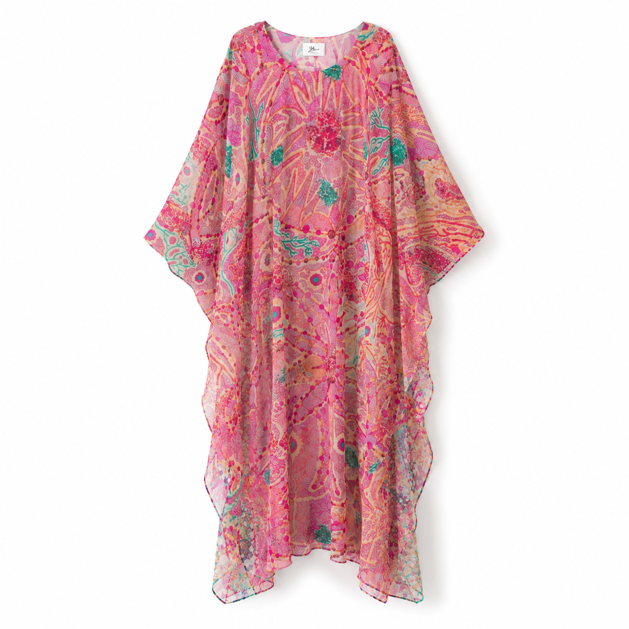 Solar Bloom Kaftan - Pink Sand